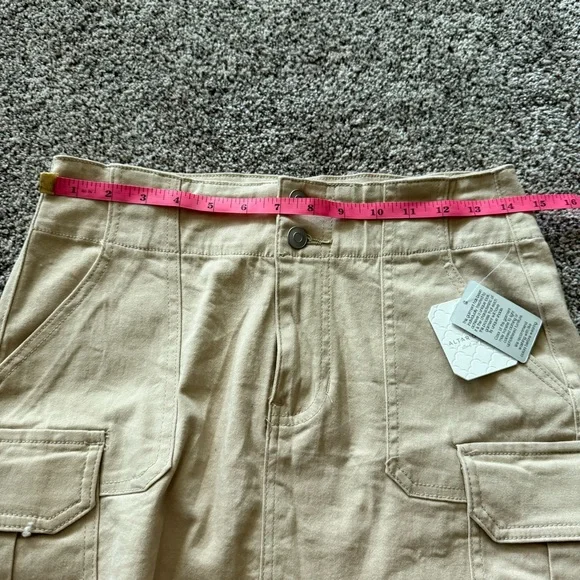 NWT NEW Altar’d State Cargo Mini Skirt (beige, tan, size US Small S khaki $64 - Picture 11 of 11